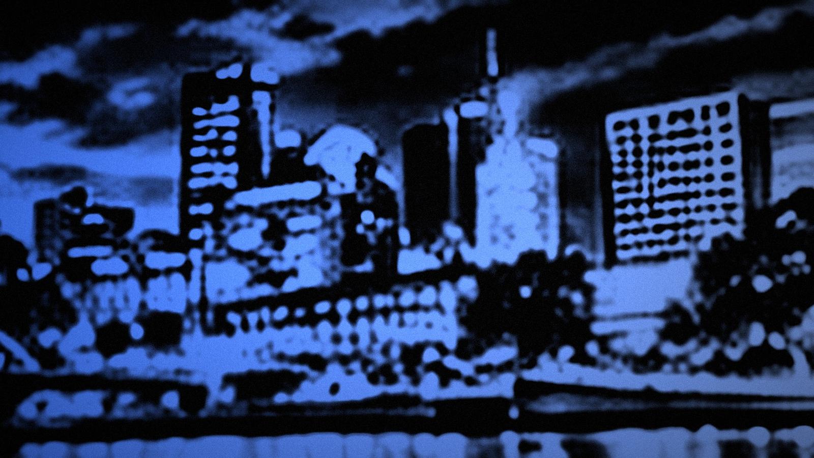 City buildings at night